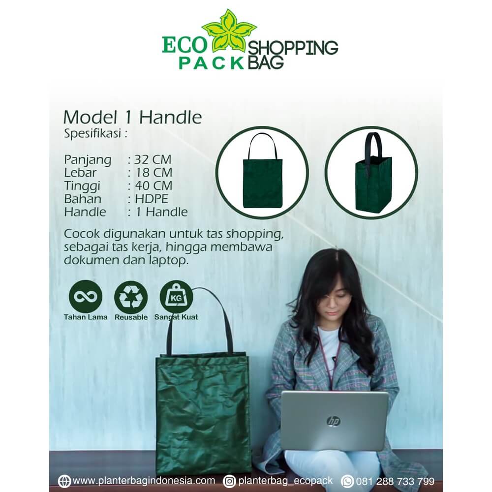 Shopping Bag / Kantong Belanja / Tote Bag / Goodie Bag Single Belt